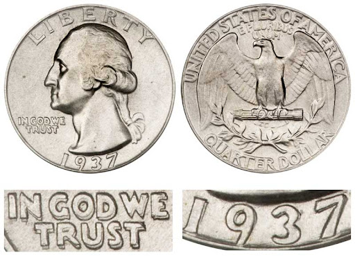 Monedas de 25 centavos de Estados Unidos valiosas